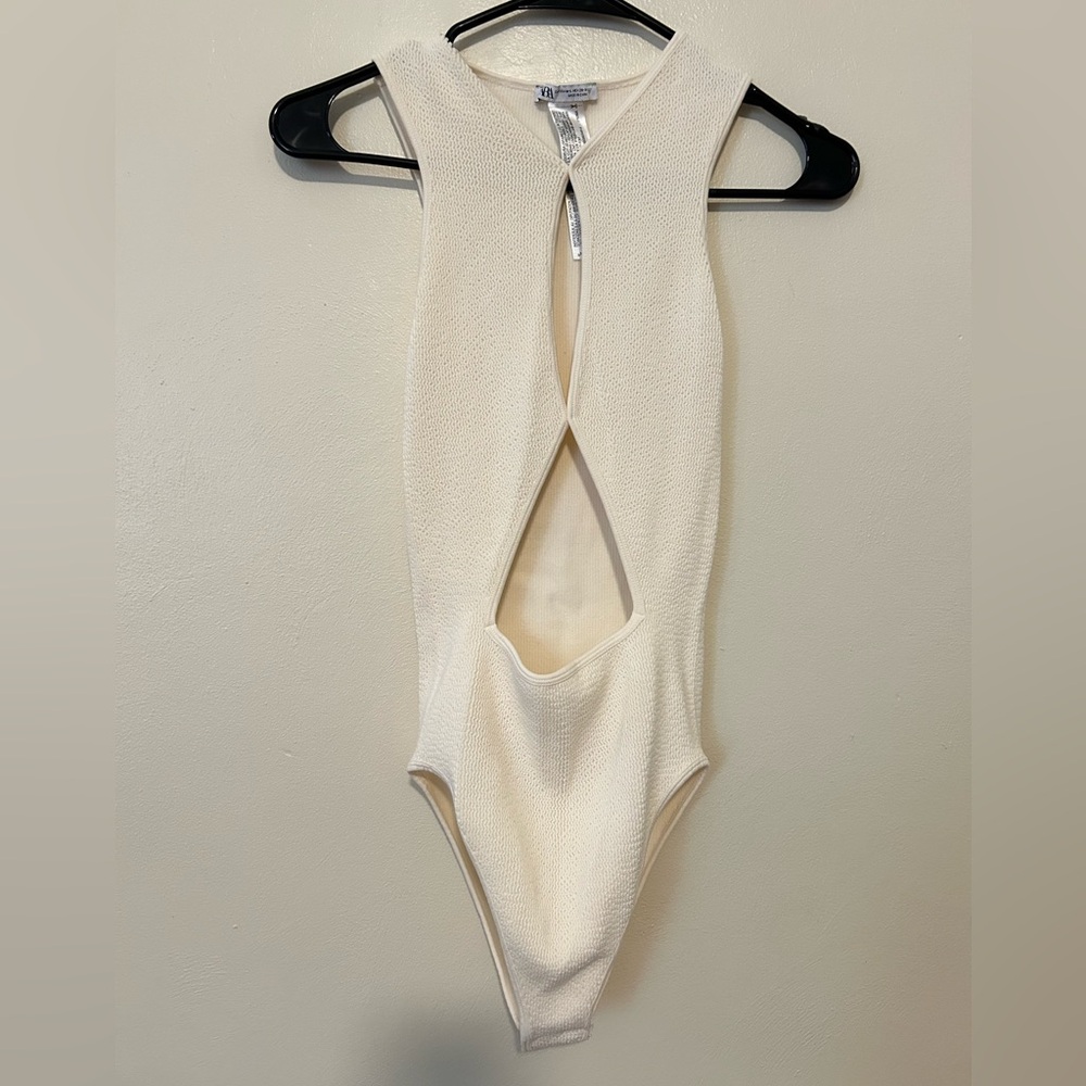 Zara. Size S,M. Beige bodysuit.